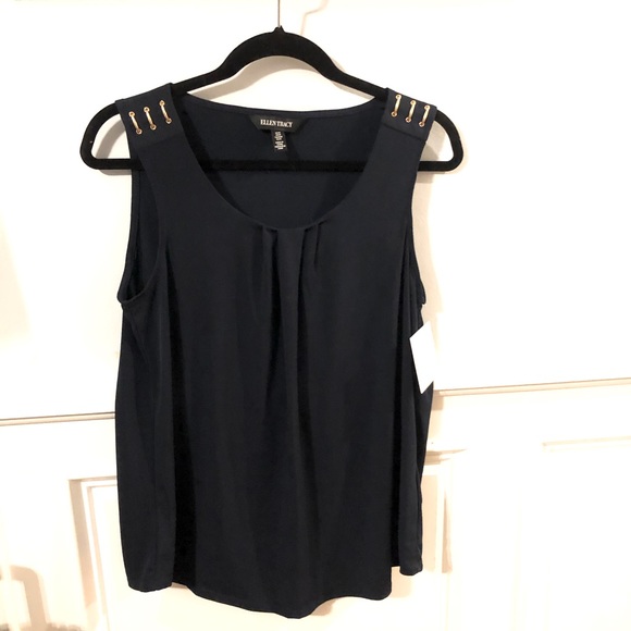 NWT! Ellen Tracy sleeveless blouse M - Picture 1 of 3